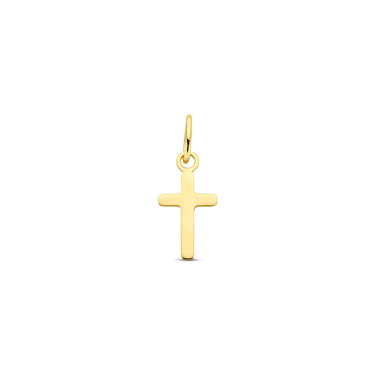 hanger kruis 14 mm 14K geelgoud