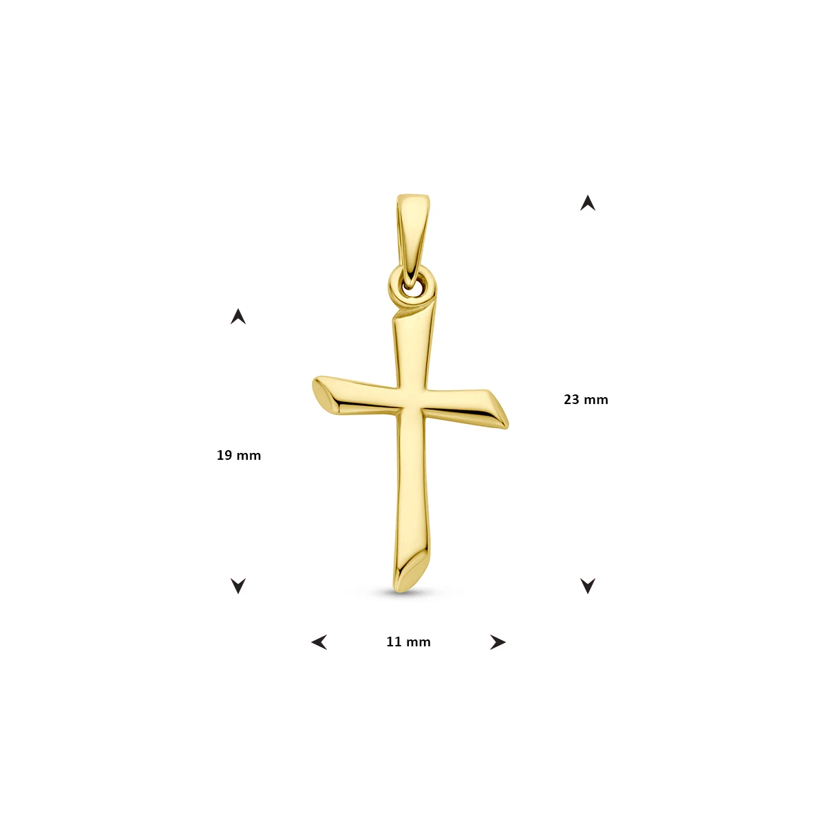 hanger kruis 14K geelgoud