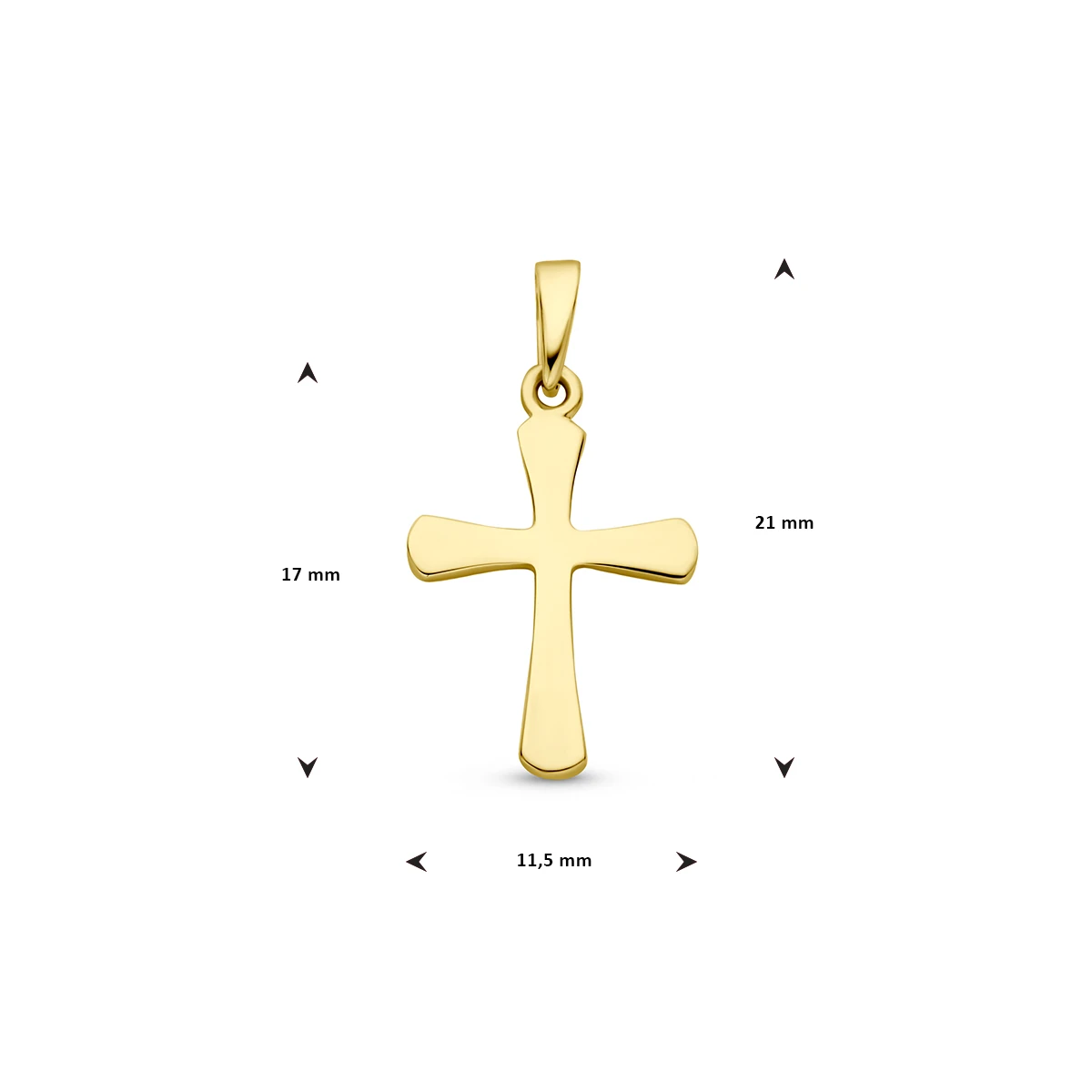 hanger kruis 14K geelgoud