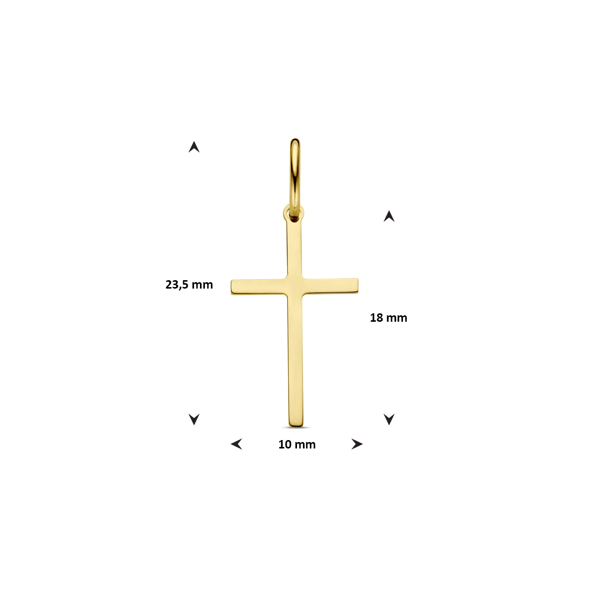 hanger kruis 14K geelgoud