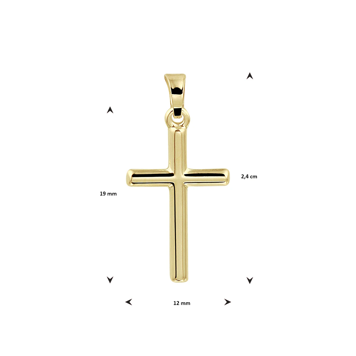 hanger kruis 14K geelgoud