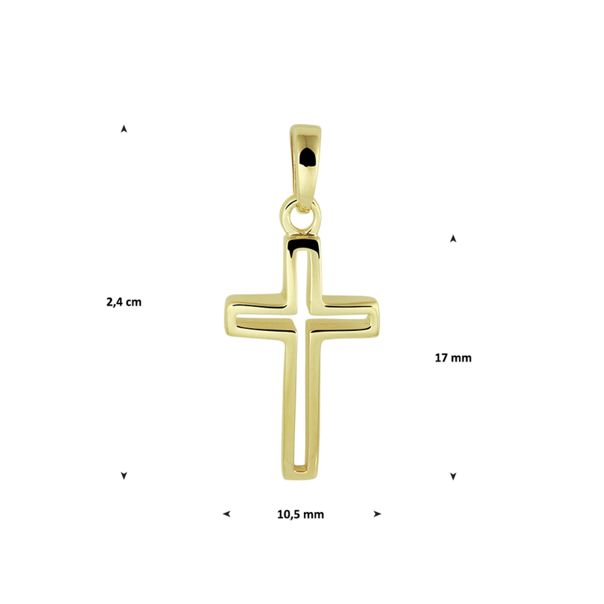 hanger kruis 14K geelgoud
