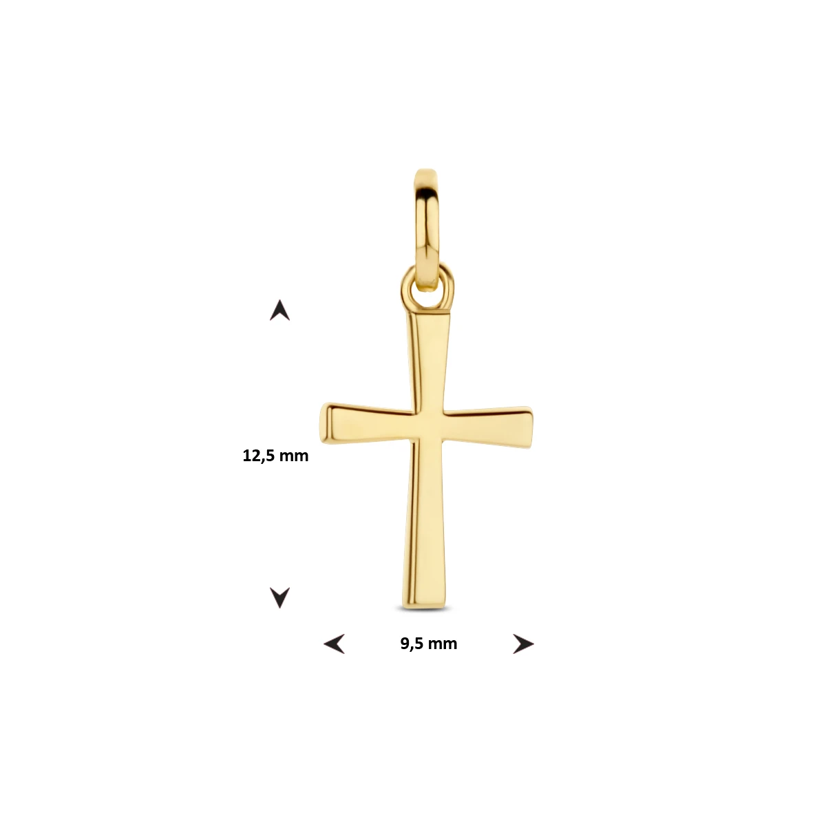 hanger kruis 14K geelgoud