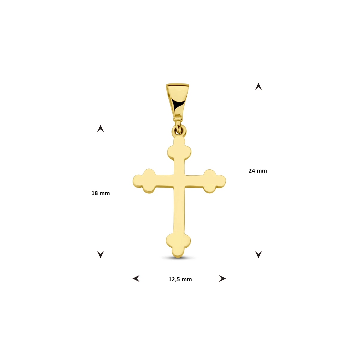 hanger kruis 14K geelgoud