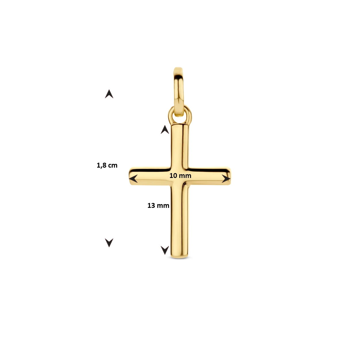 hanger kruis 14K geelgoud