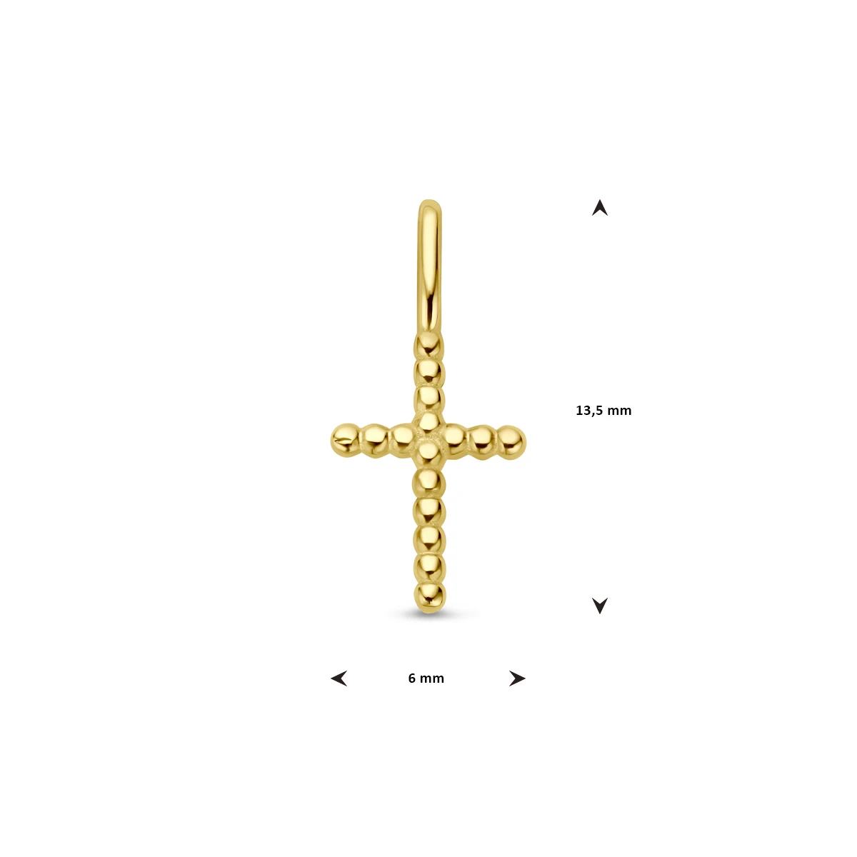 hanger kruis 14K geelgoud