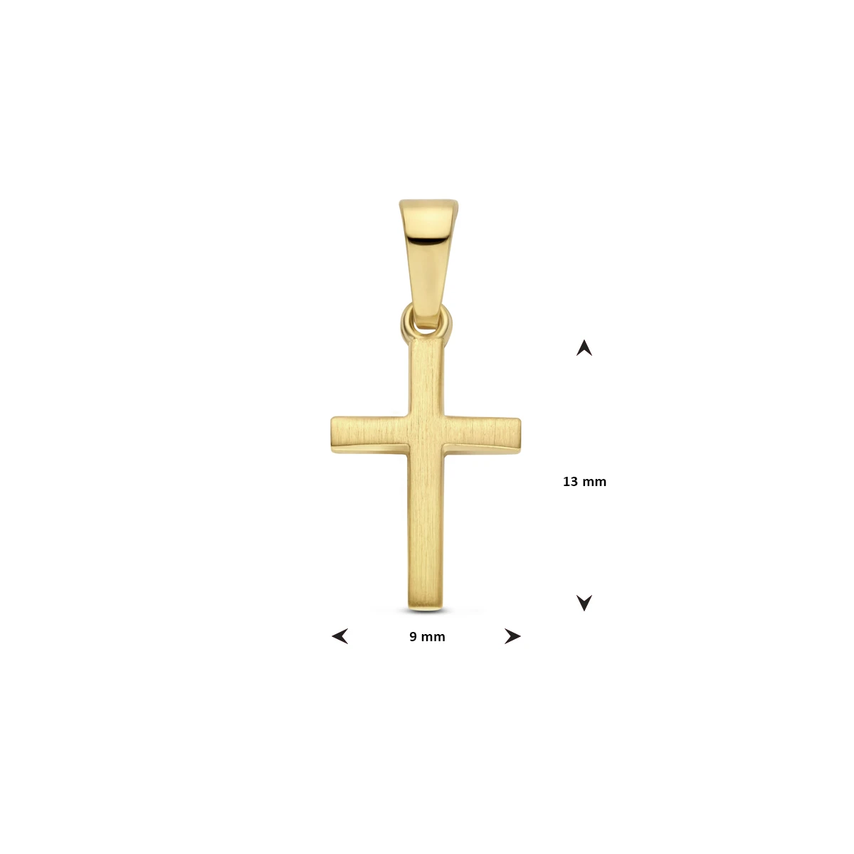hanger kruis 20 mm 14K geelgoud