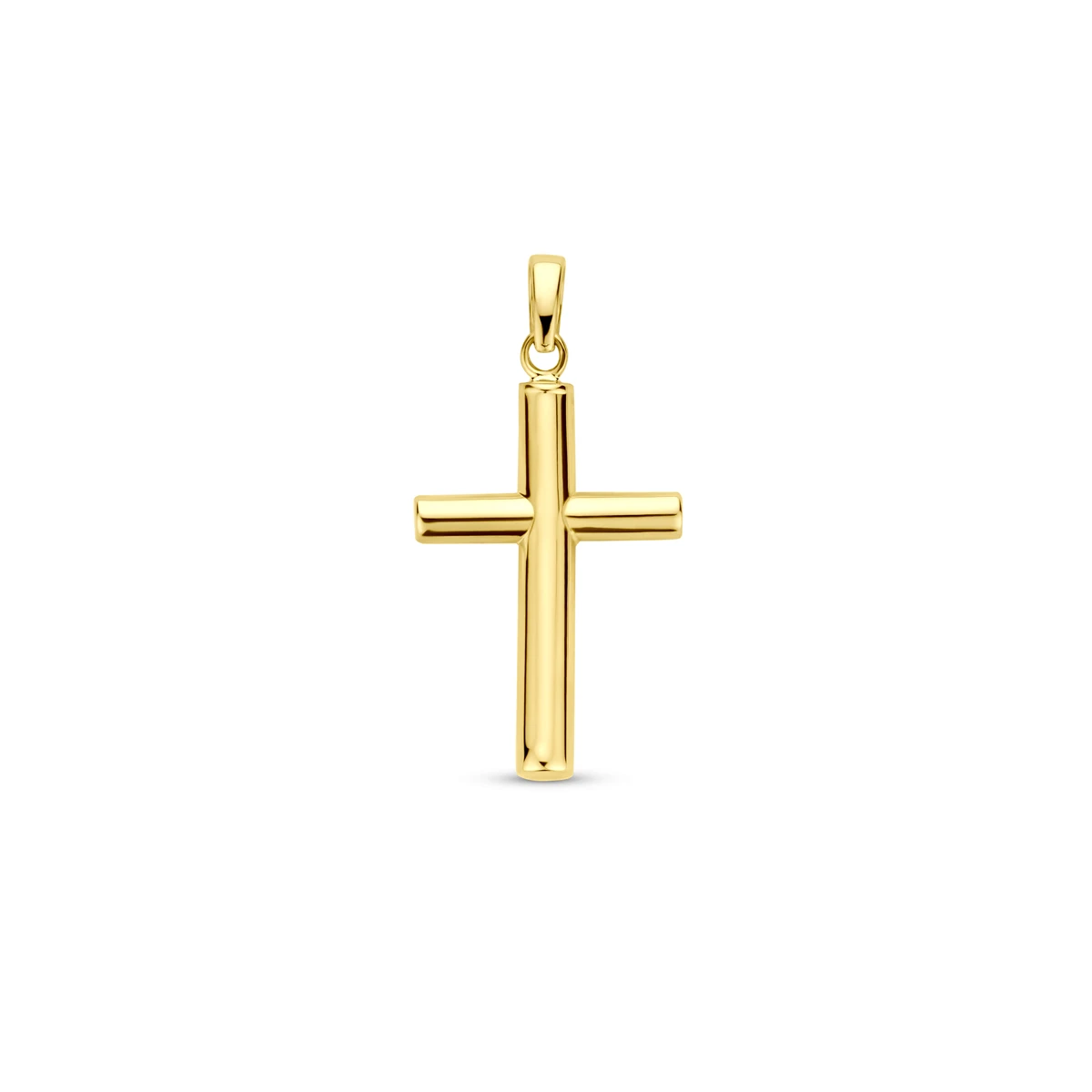 hanger kruis 28 mm 14K geelgoud