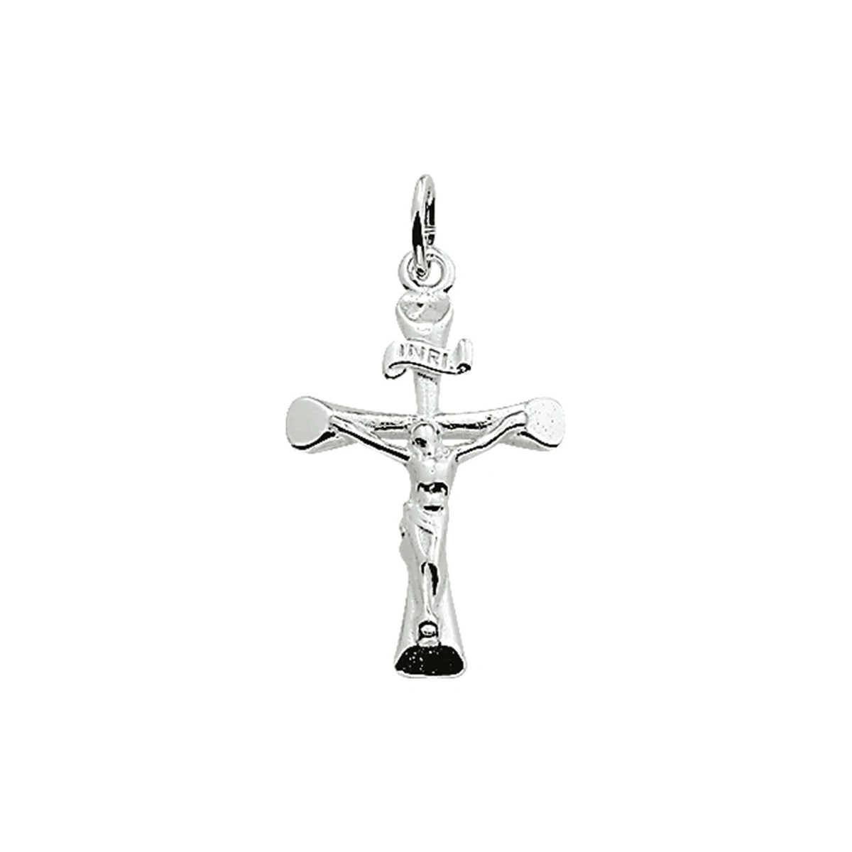 hanger kruis en corpus zilver wit
