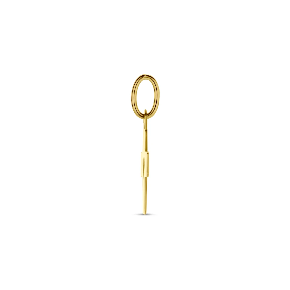 hanger kruis en hartje 18 mm 14K geelgoud