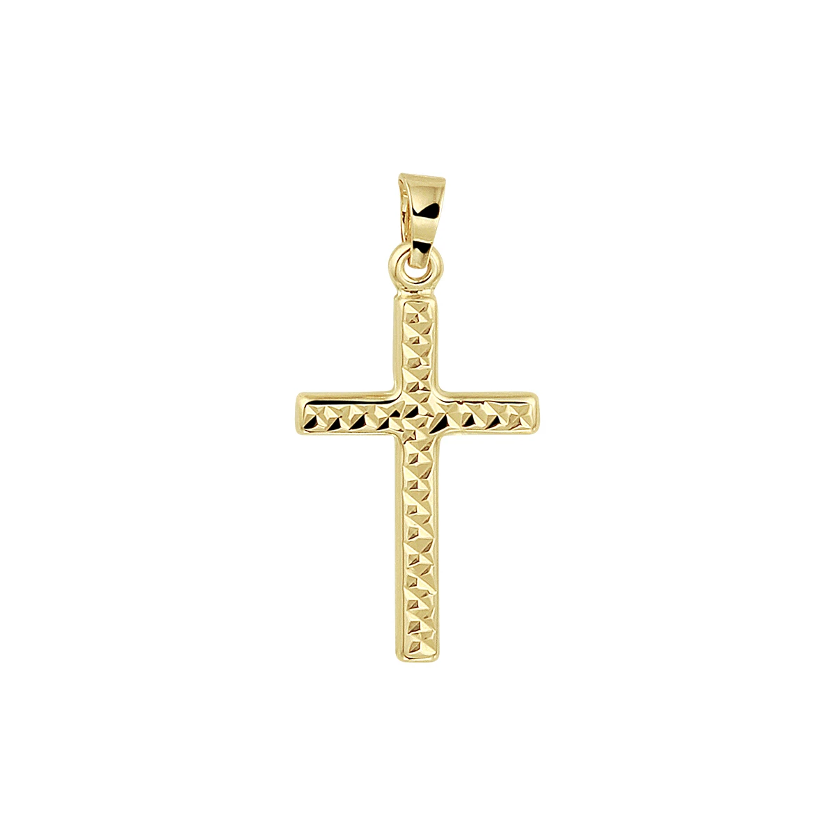 hanger kruis gediamanteerd 14K geelgoud