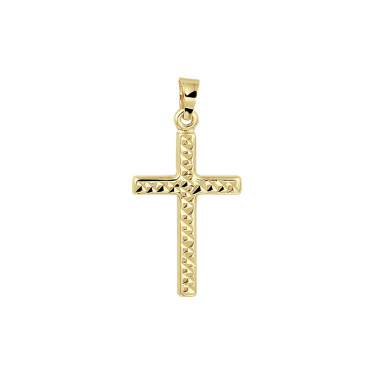 hanger kruis gediamanteerd 14K geelgoud