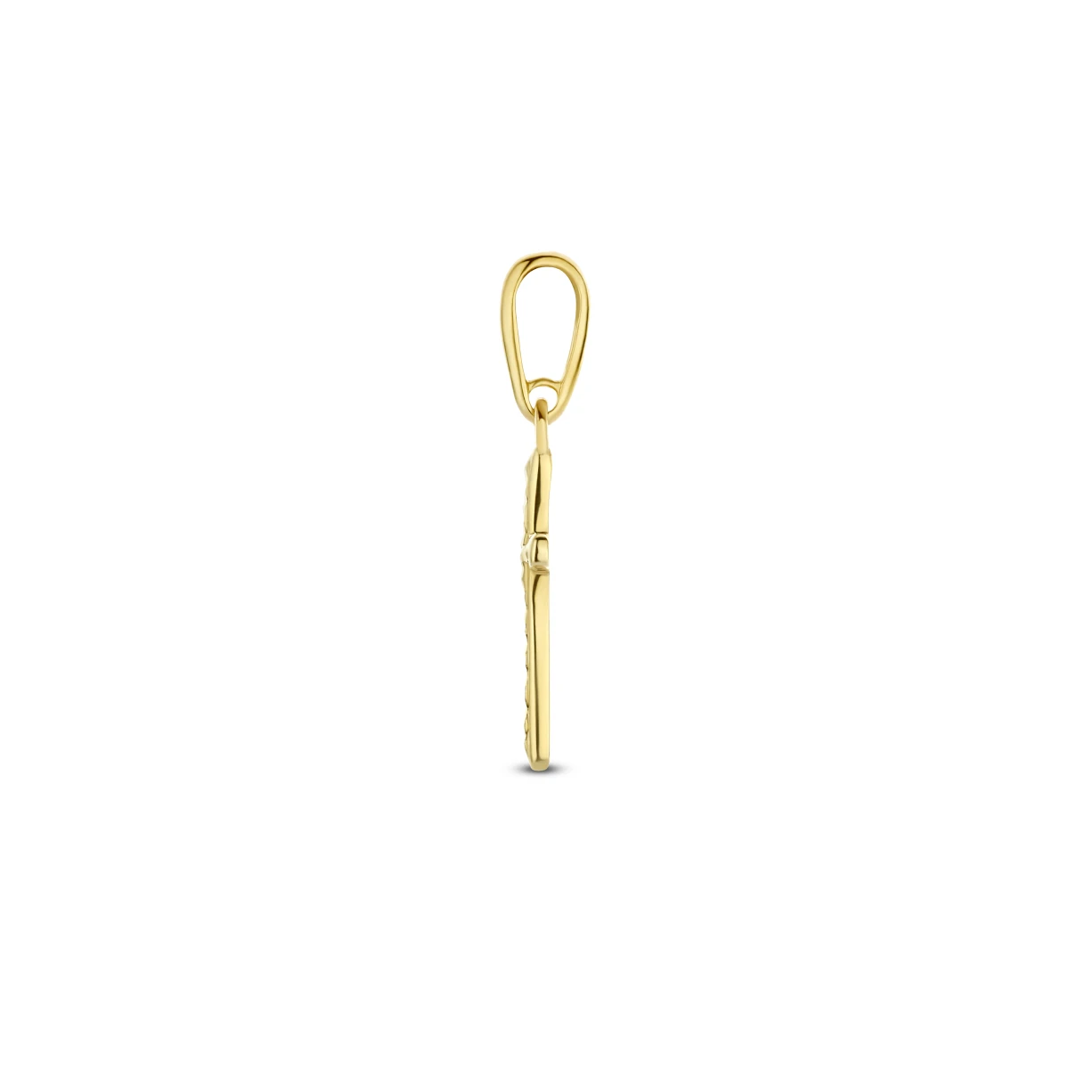 hanger kruis gediamanteerd 14K geelgoud