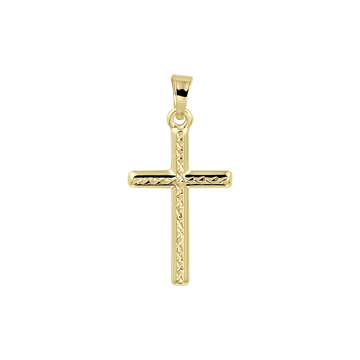 hanger kruis gediamanteerd 14K geelgoud