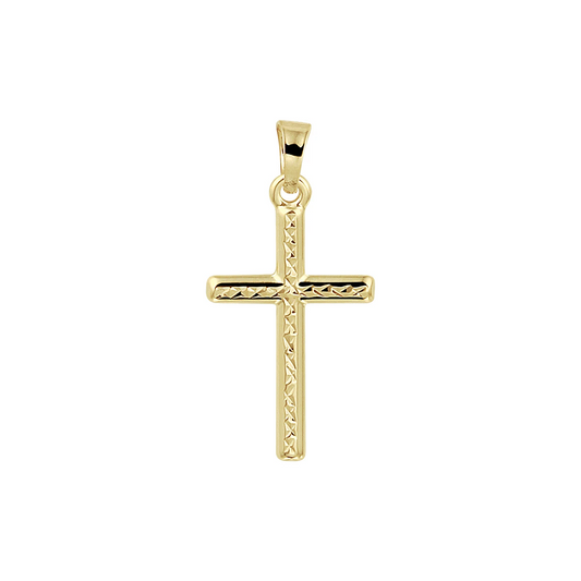 hanger kruis gediamanteerd 14K geelgoud