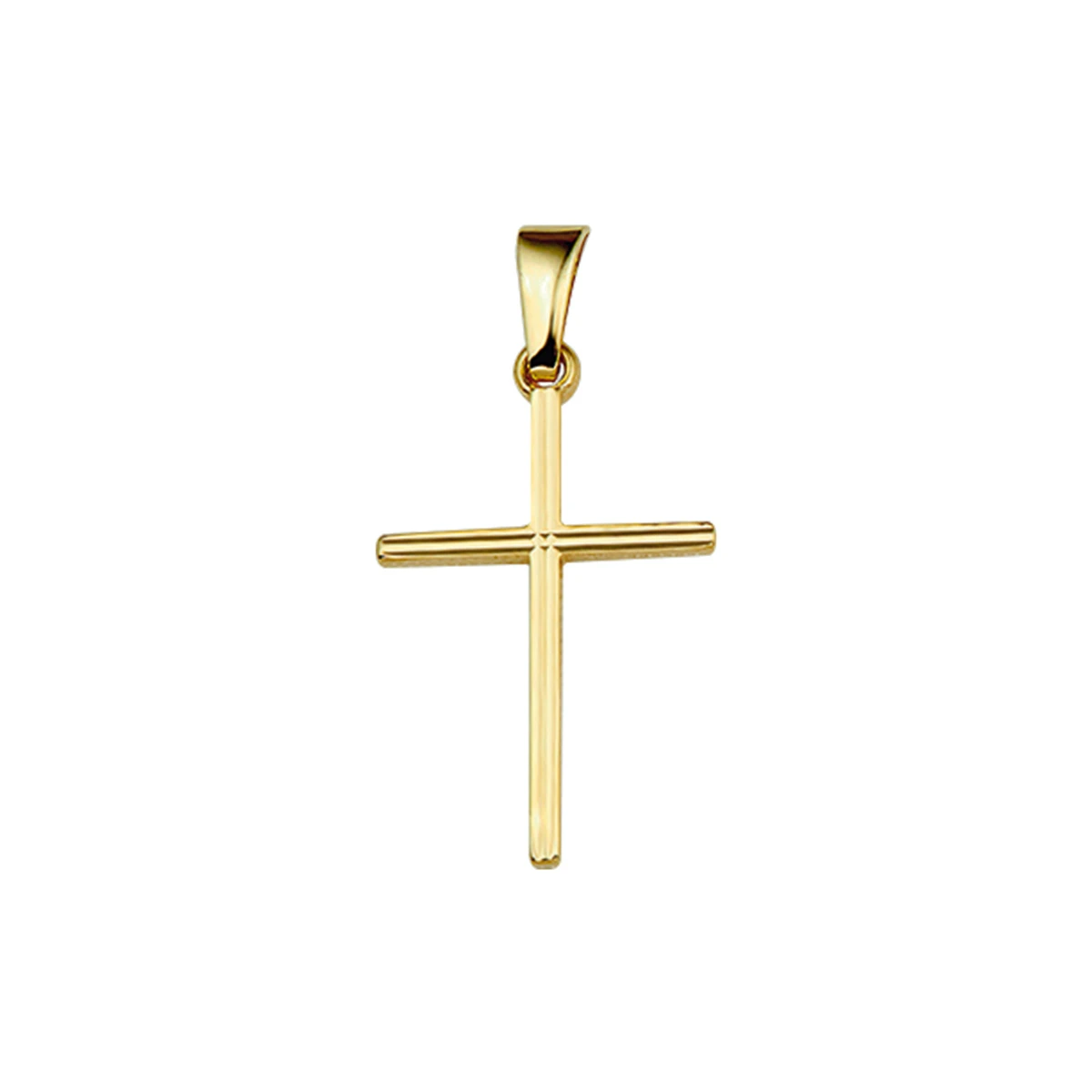 hanger kruis gediamanteerd 14K geelgoud