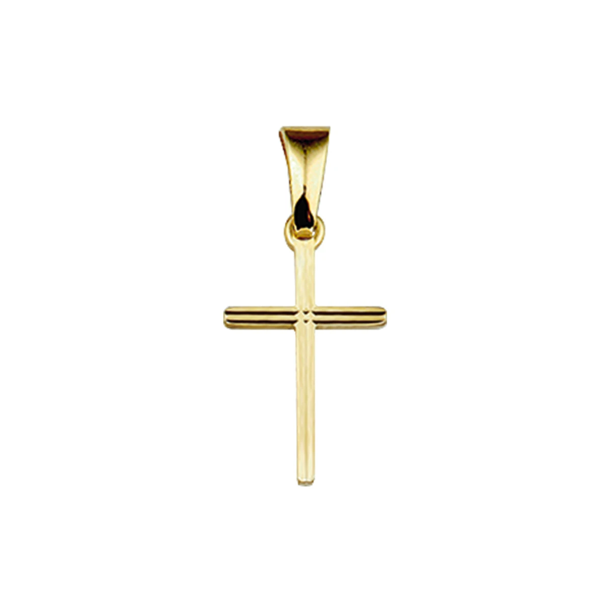 hanger kruis gediamanteerd 14K geelgoud