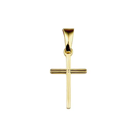 hanger kruis gediamanteerd 14K geelgoud