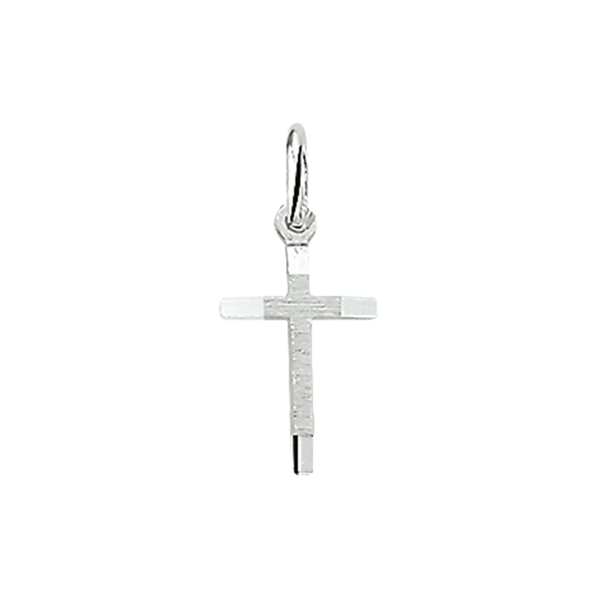 hanger kruis gediamanteerd zilver wit