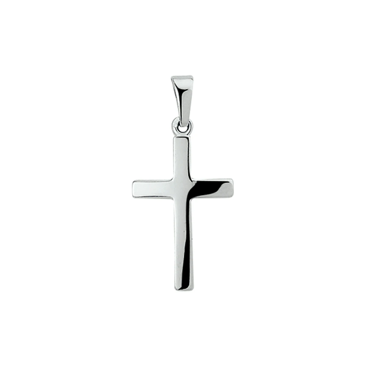 hanger kruis massief 14K witgoud