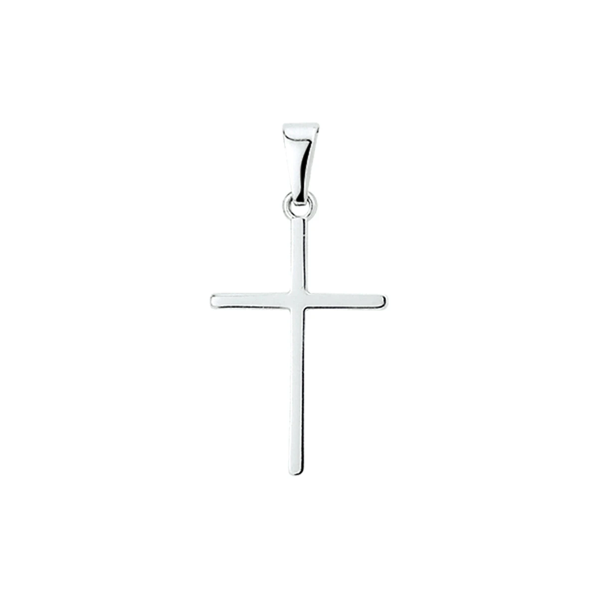 hanger kruis massief 14K witgoud