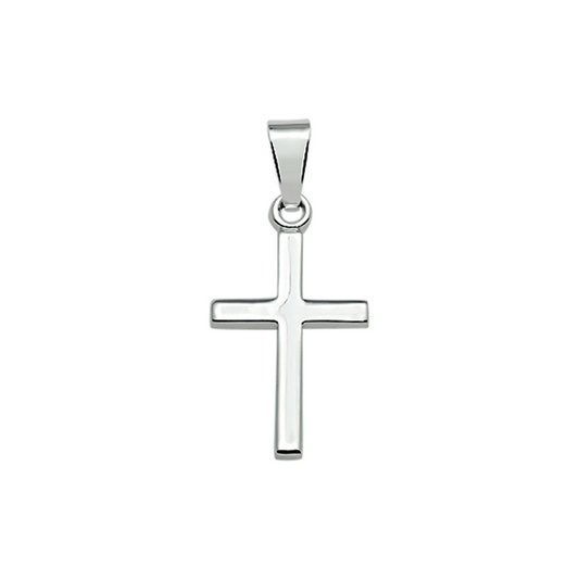 hanger kruis 15 mm zilver wit
