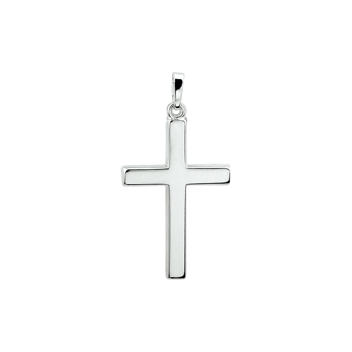 hanger kruis zilver wit