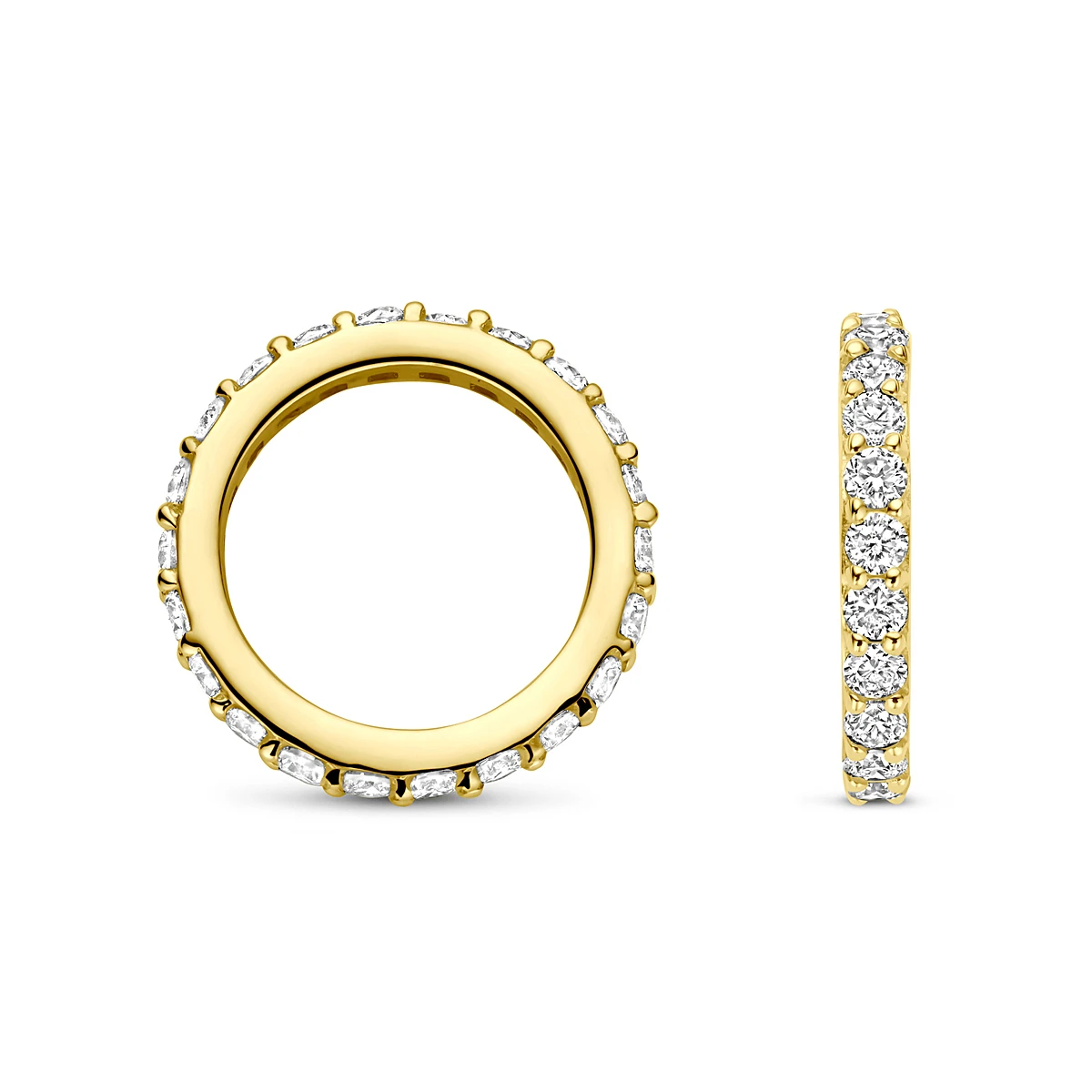 hanger lab grown diamant 0.21ct h si 10,5 mm 14K geelgoud