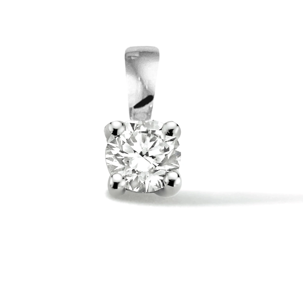 hanger lab grown diamant 0.25ct h si 8 mm 14K witgoud met palladium