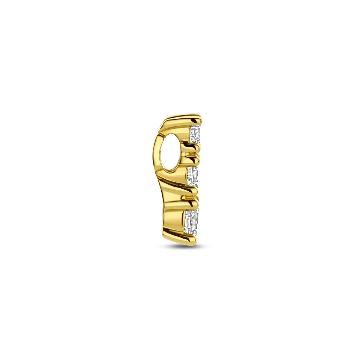hanger lab grown diamant 0.50ct f vs 12.5 mm 14K geelgoud