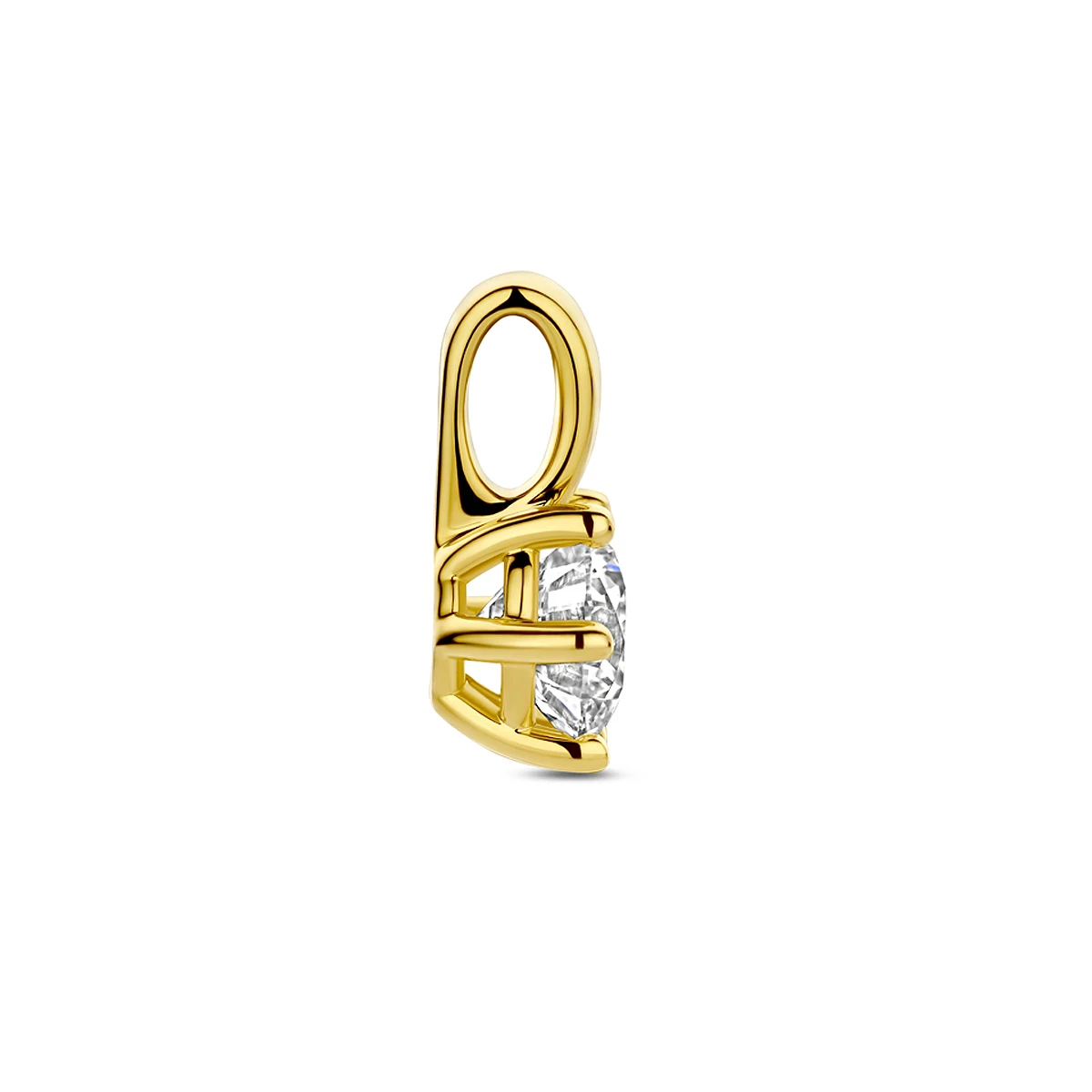 hanger lab grown diamant 1.00ct f vs 13 mm 14K geelgoud