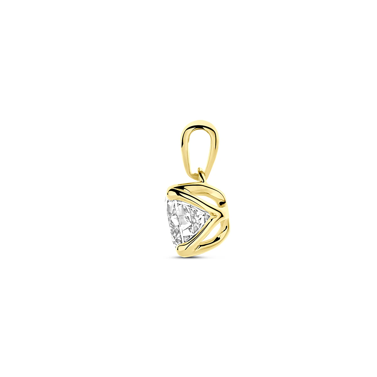 hanger lab grown diamant 1.00ct h si 11 mm 14K geelgoud