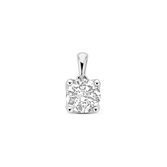 hanger lab grown diamant 1.00ct h si 11 mm 14K witgoud