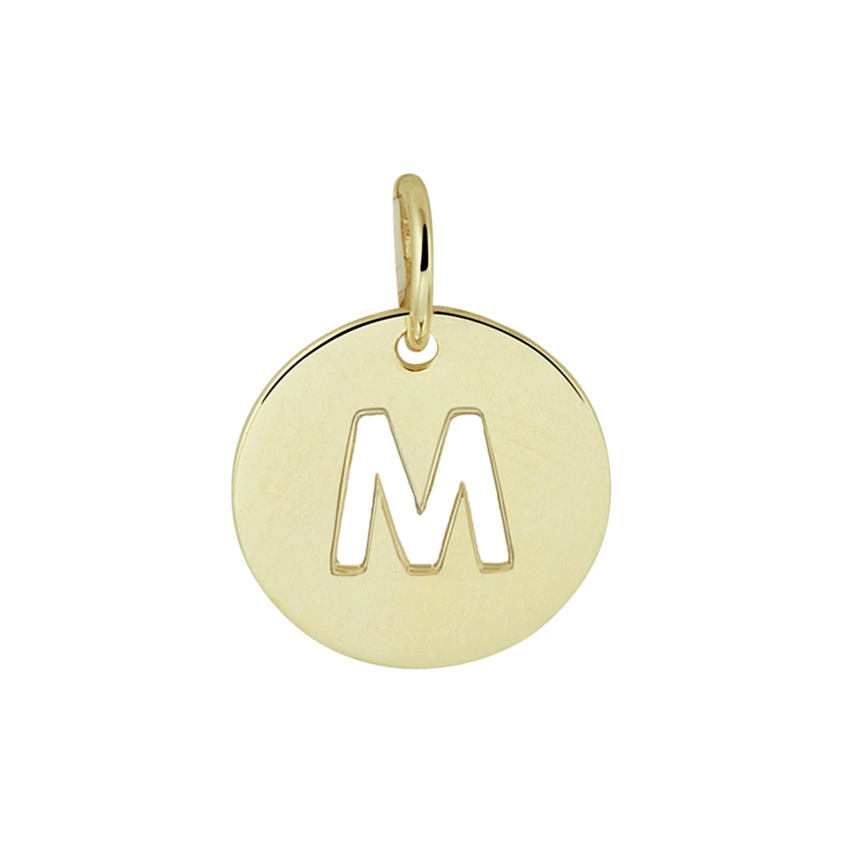 hanger letter 13 mm 14K geelgoud