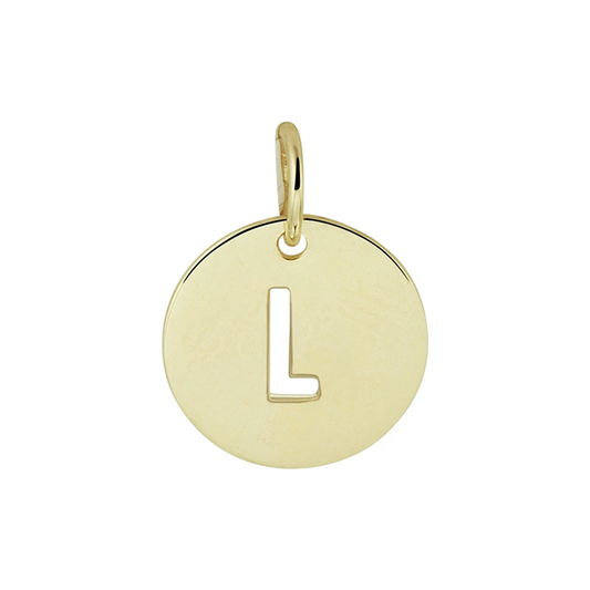 hanger letter 13 mm 14K geelgoud