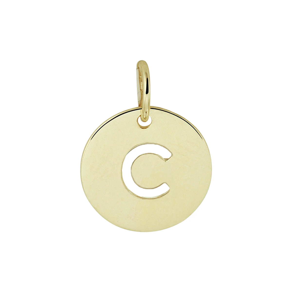 hanger letter 13 mm 14K geelgoud