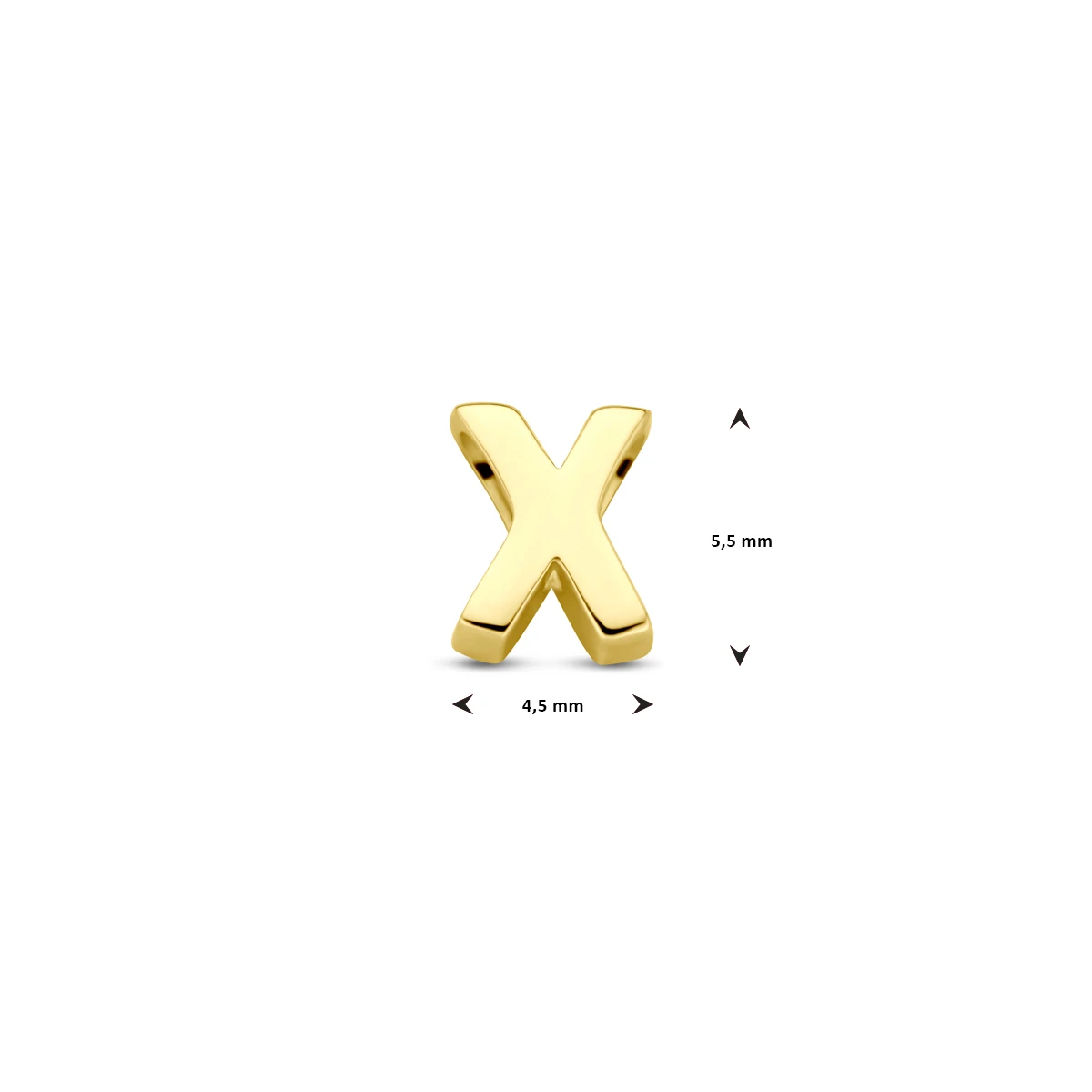 hanger letter 14K geelgoud