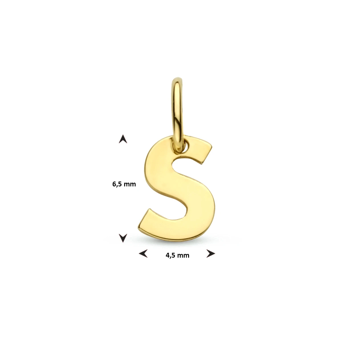 hanger letter 14K geelgoud