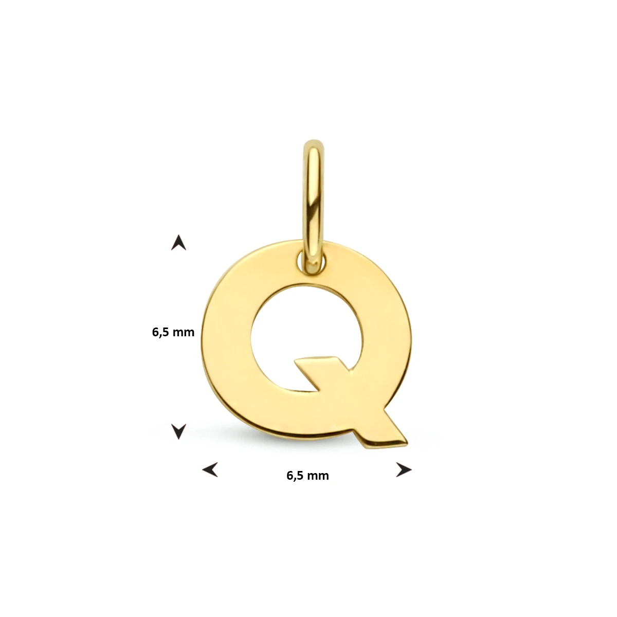 hanger letter 14K geelgoud