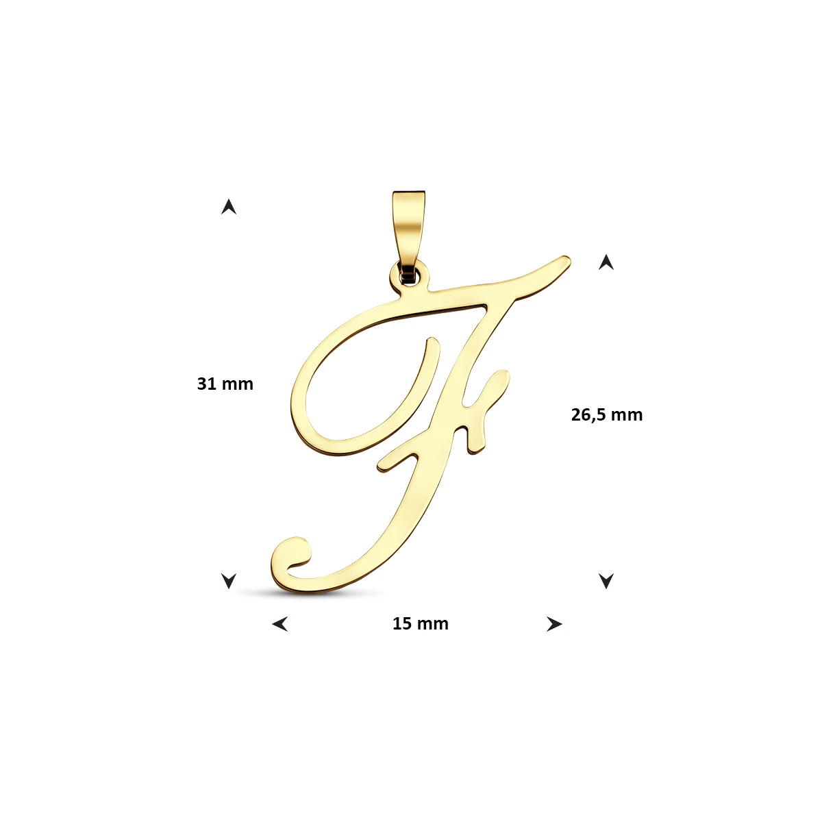 hanger letter 14K geelgoud