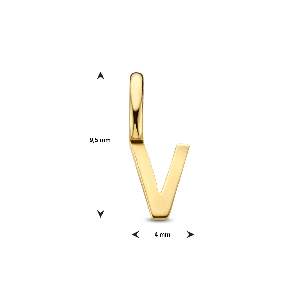 hanger letter 14K geelgoud