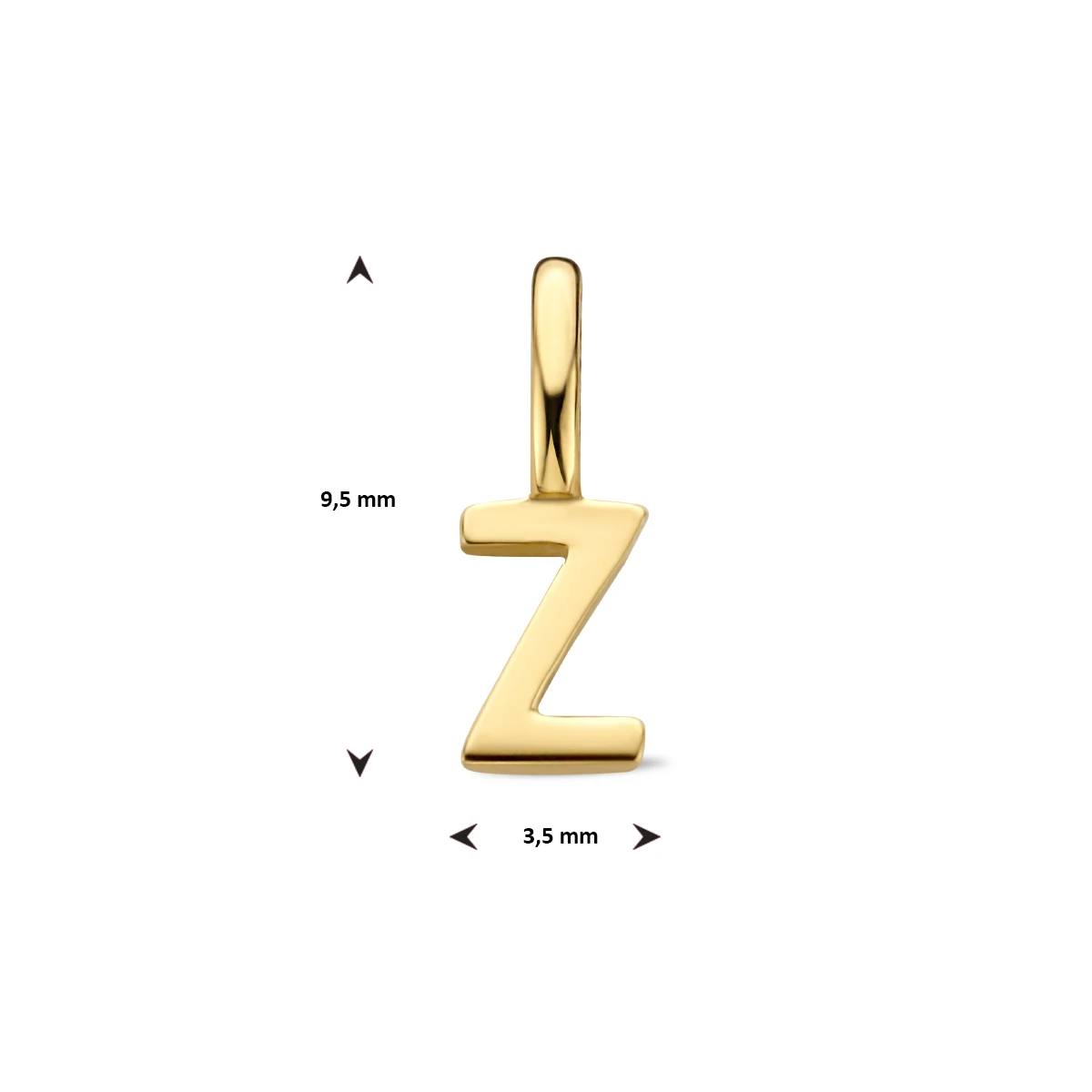hanger letter 14K geelgoud