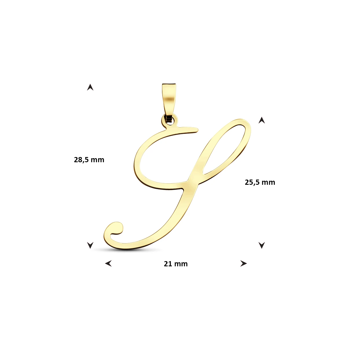 hanger letter 14K geelgoud