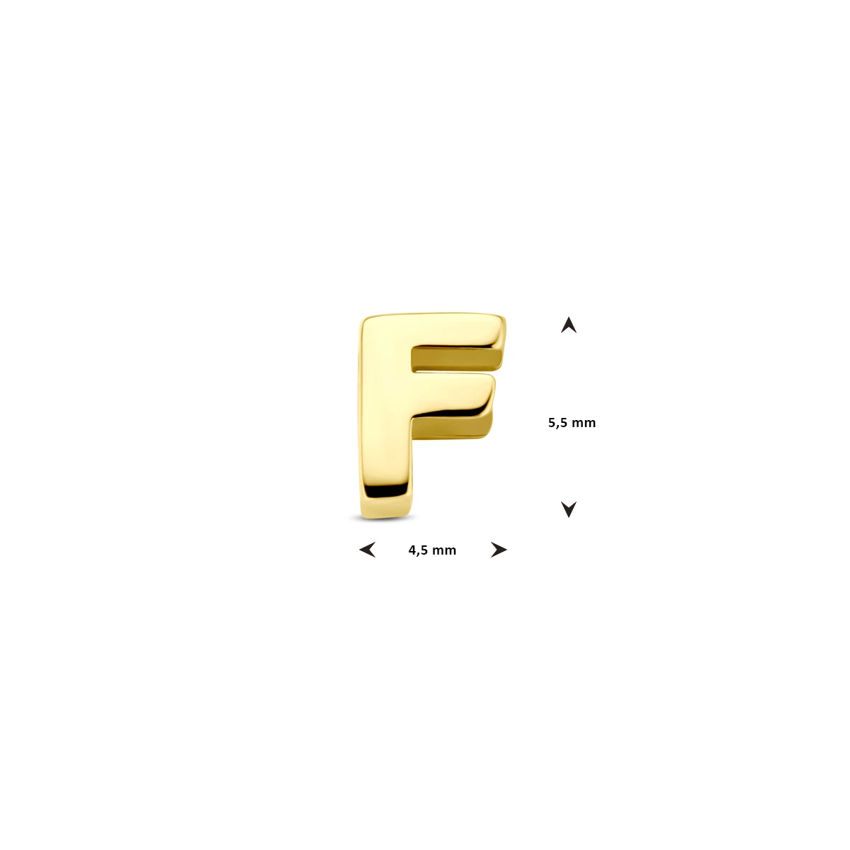 hanger letter 14K geelgoud