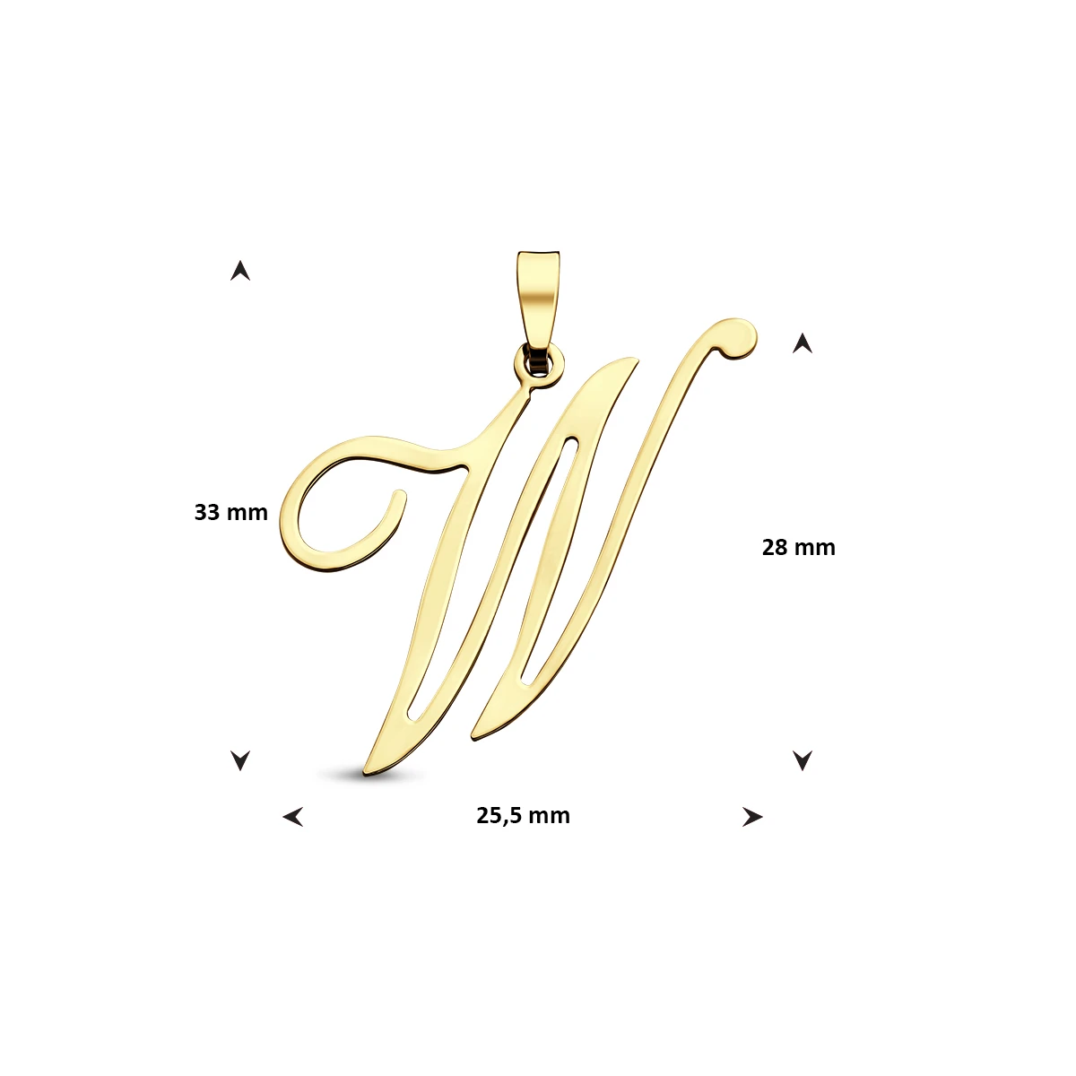 hanger letter 14K geelgoud