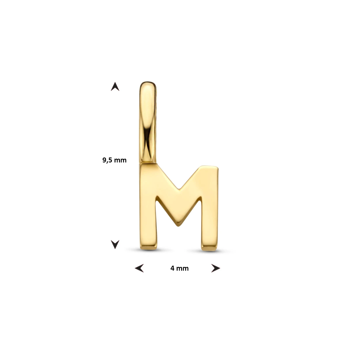 hanger letter 14K geelgoud