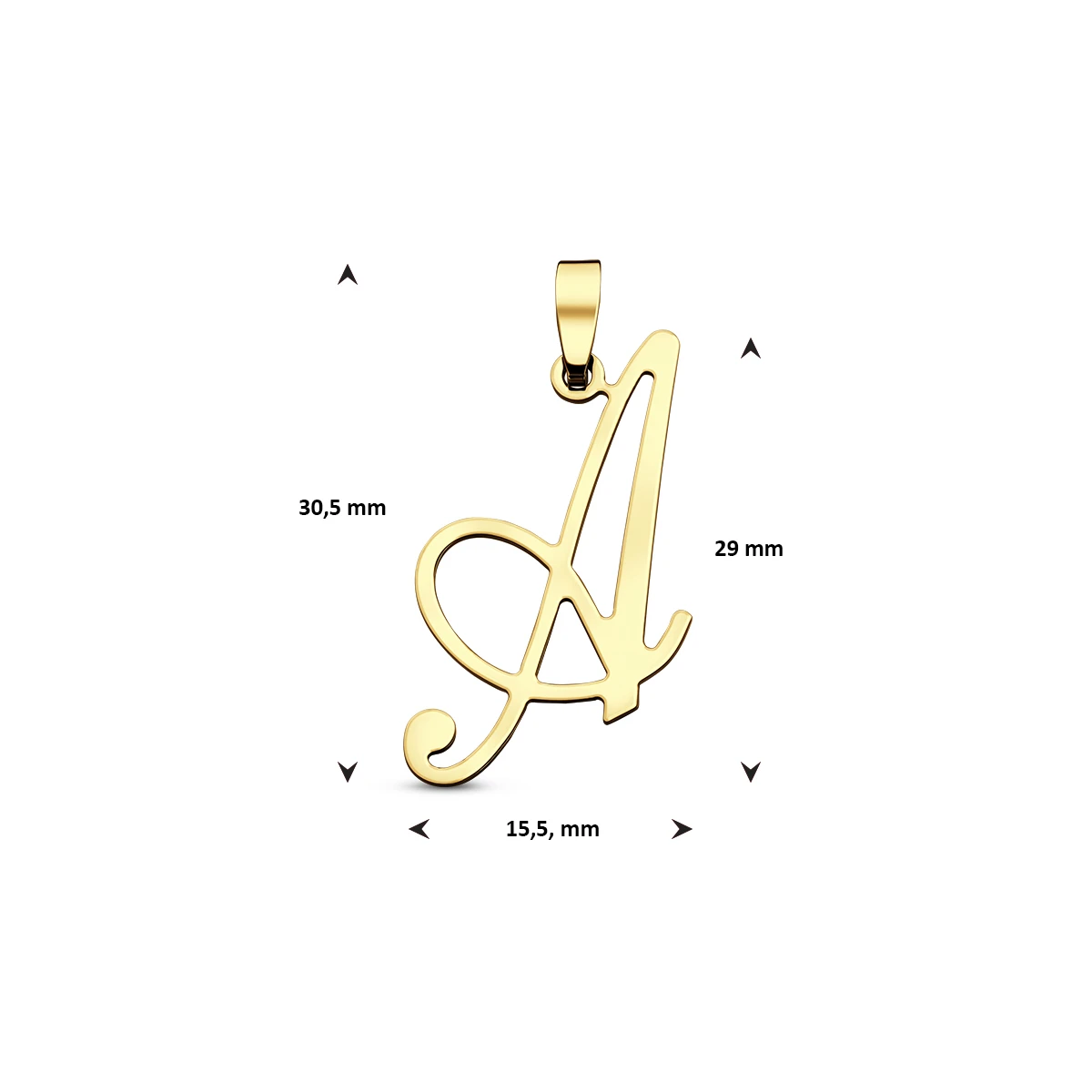 hanger letter 14K geelgoud