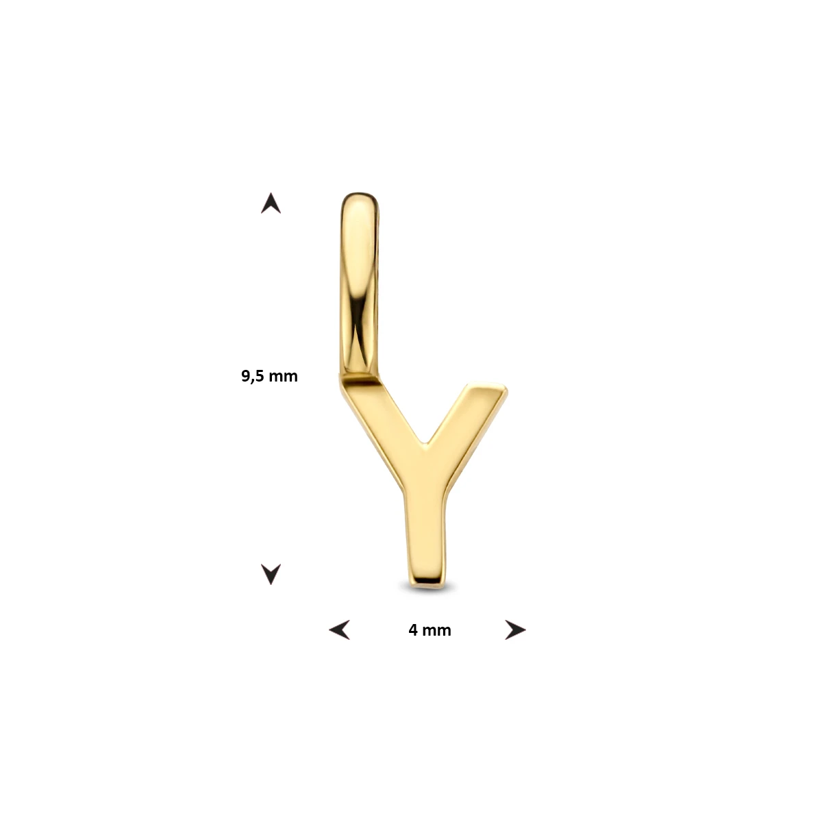 hanger letter 14K geelgoud