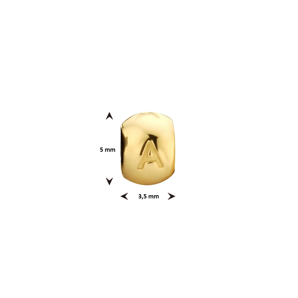 hanger letter 14K geelgoud