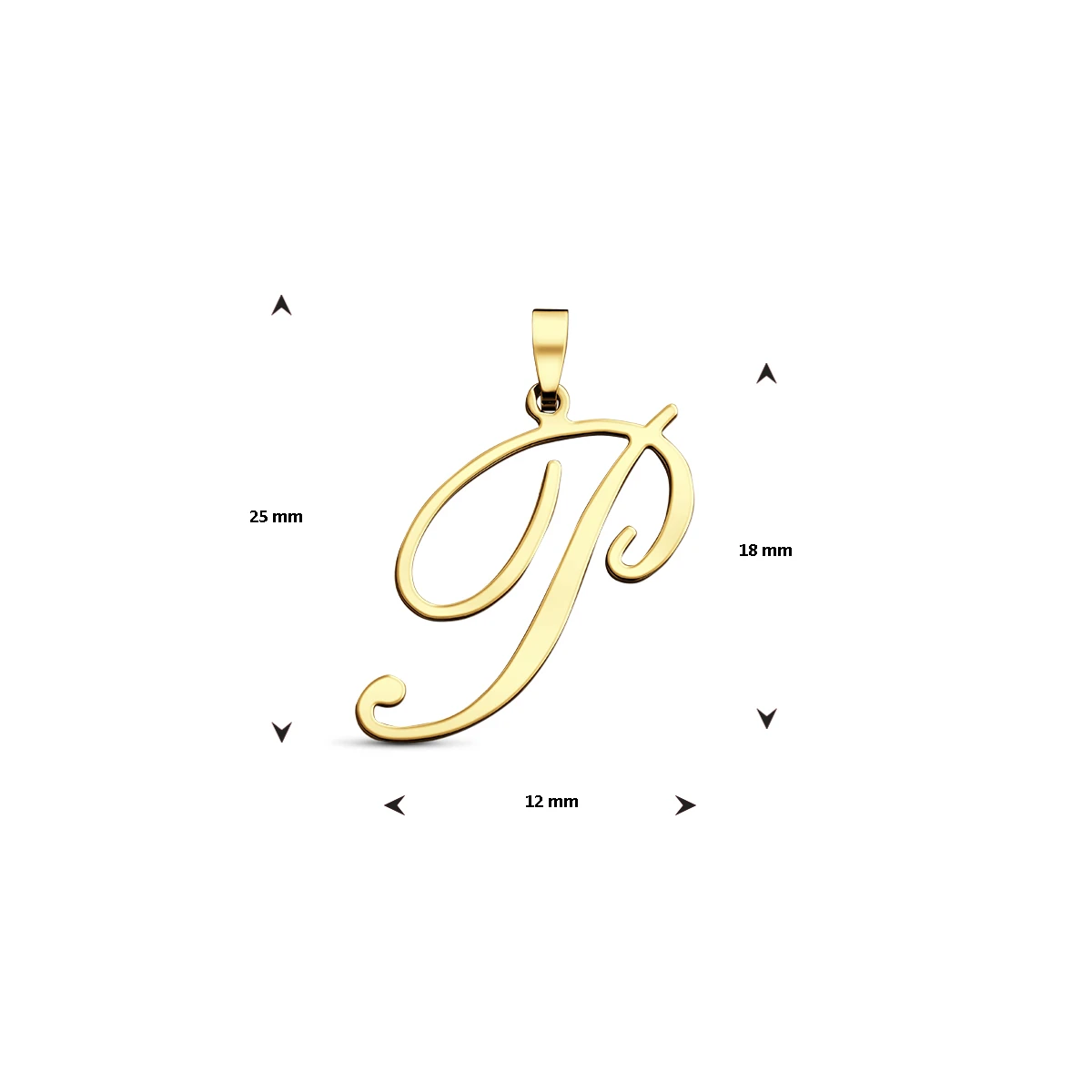 hanger letter 14K geelgoud